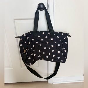 Alice + Olivia Black Daisy Duffle Bag